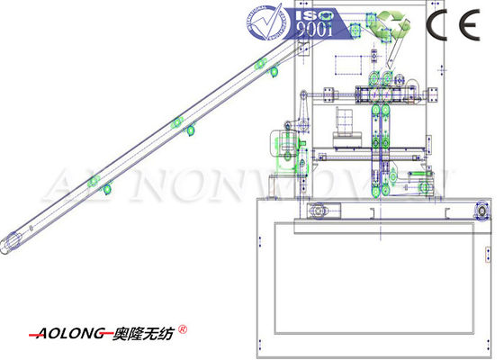 Κίνα Διαγώνια Lapper πολυεστέρα/ινών PP μηχανή 3800mm για την παραγωγή ταπήτων προμηθευτής